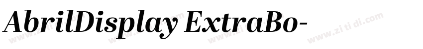 AbrilDisplay ExtraBo字体转换
